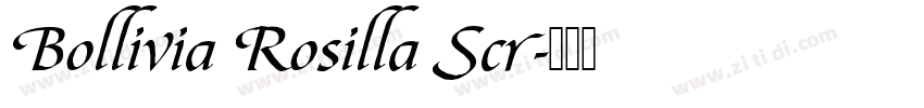 Bollivia Rosilla Scr字体转换